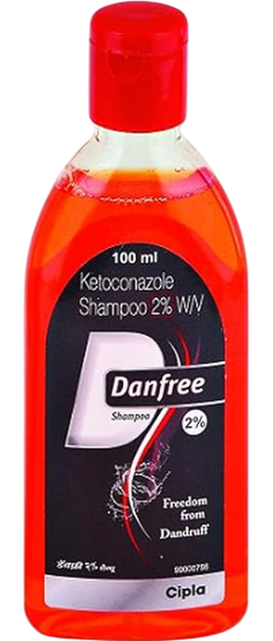CIPLA Danfree Ketoconazole Shampoo 2% W/V 100ml Anti Dandruff Treatment