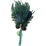 Artificial Eucalyptus Bouquet With Pinecones Green Leaves Pine Fern Decoration