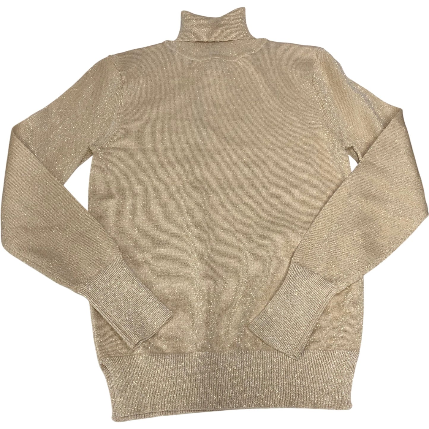 River Island Women's Size 8 Gold Sparkly Turtleneck Sweater