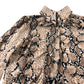 Branded Snake Print Tie Neck Blouse - Size 6