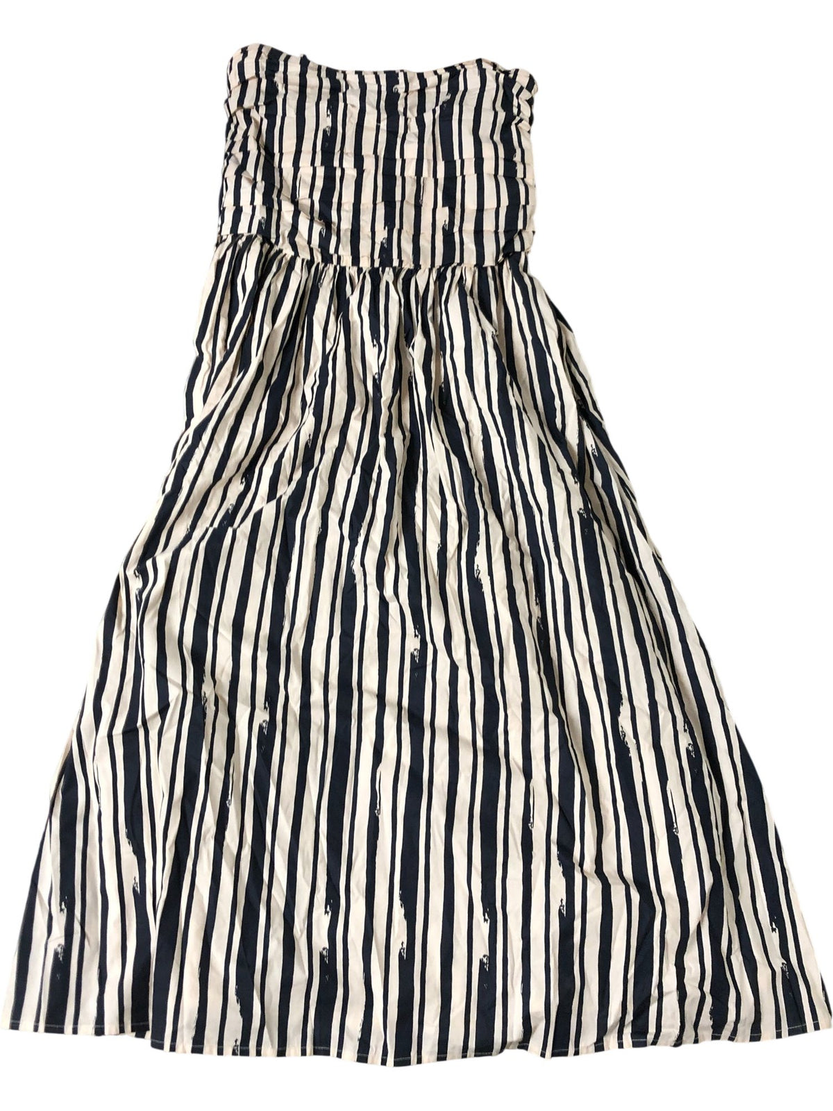 River Island Studio Striped Strapless Dress Women's Summer Casual Size 8