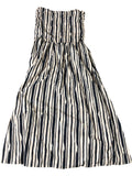 River Island Studio Striped Strapless Dress Women's Summer Casual Size 8