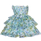 Lipsy London Girls Floral Dress Size 12 Years Multi Layered Green