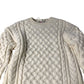 Cream Cable Knit Sweater Women's Size Small Soft Chunky Knit Jumper