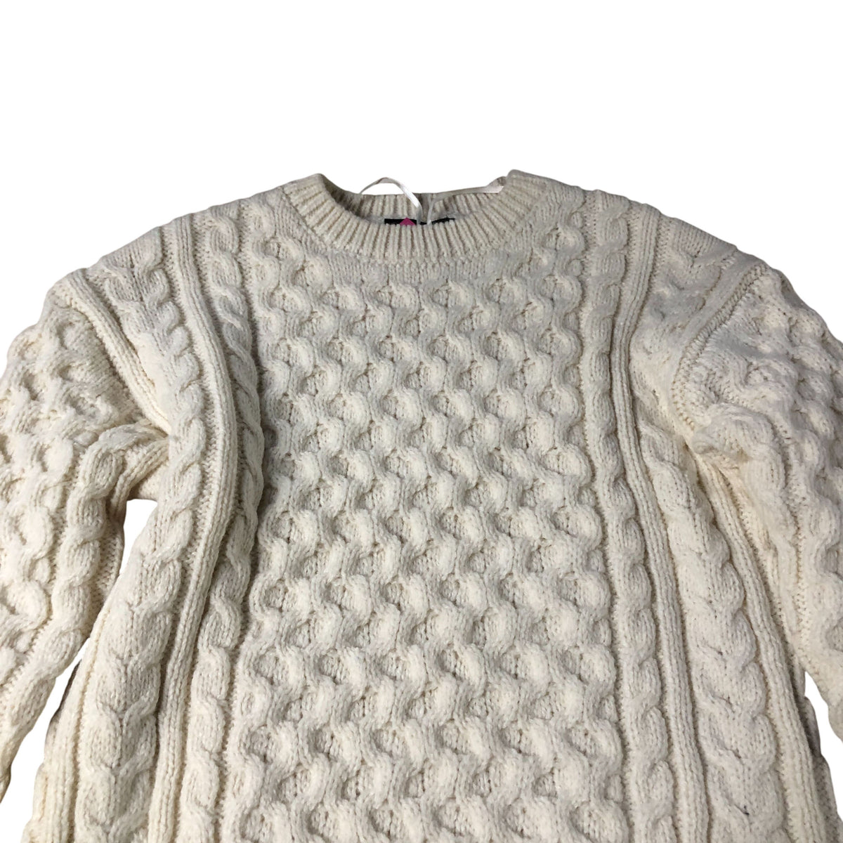 Cream Cable Knit Sweater Women's Size Small Soft Chunky Knit Jumper