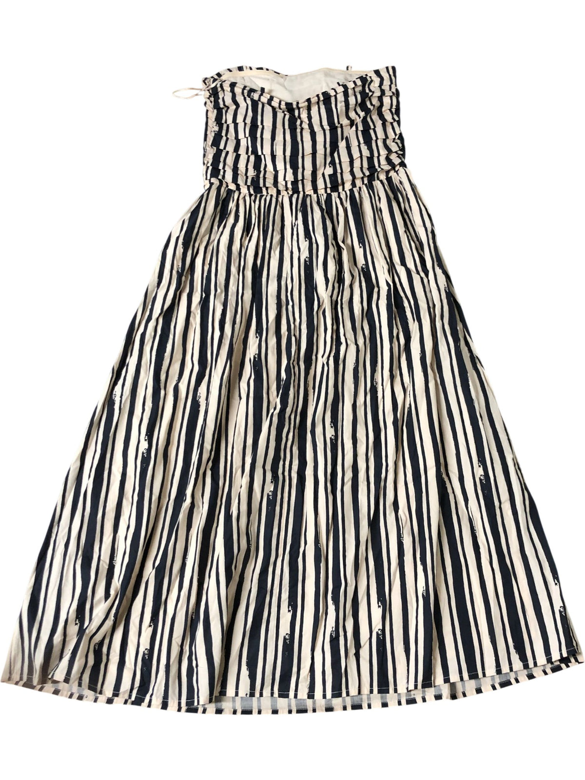 River Island Studio Striped Strapless Dress Women's Summer Casual Size 8