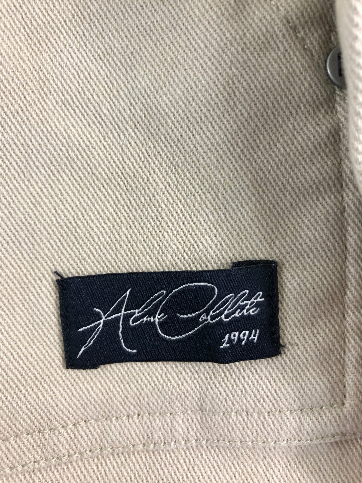 River Island 7-8 Years Boys Jacket Beige Cotton Casual Button Up Outerwear