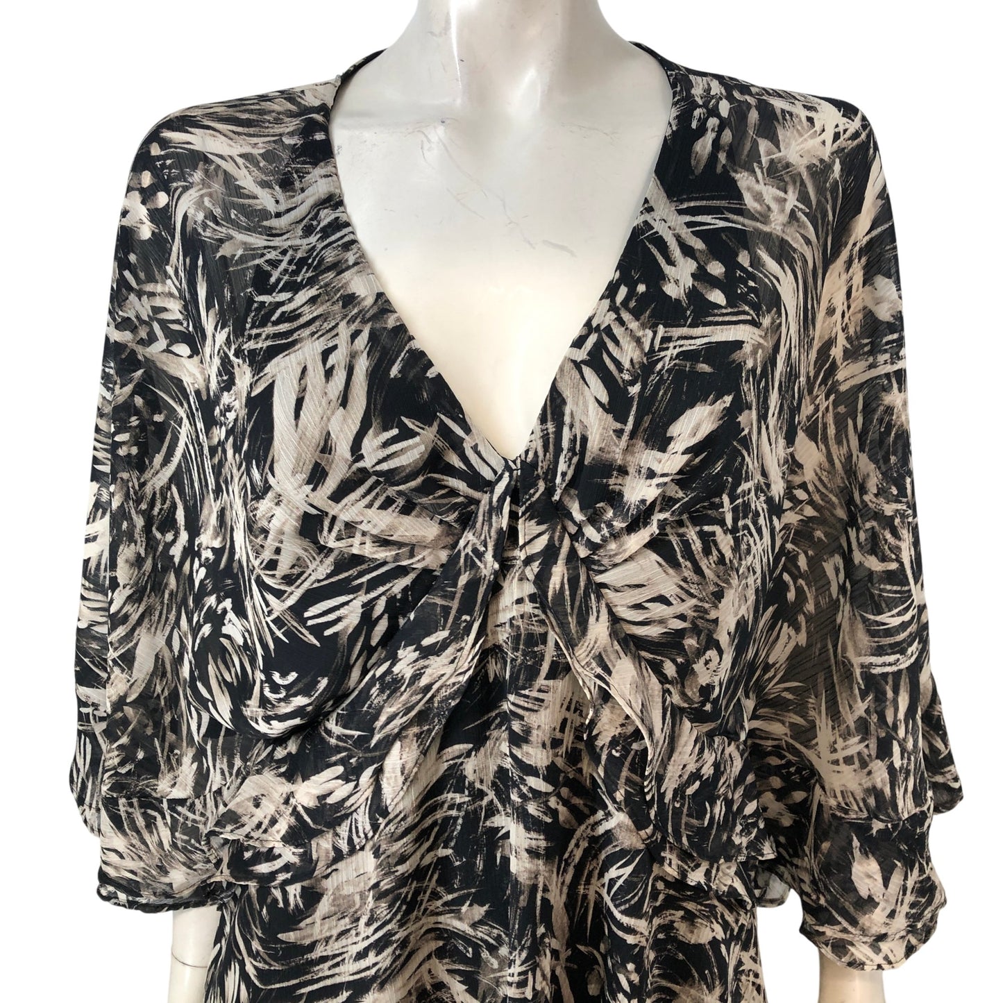 River Island Somewhere To Go Mini Dress UK6 Women's Floral Pattern V Neck