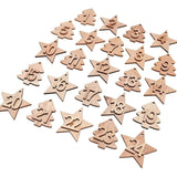 Wooden Number Christmas Countdown DIY Calendar 48 Pieces