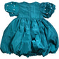 Branded 6Y Girls Puff Sleeve Dress Green Ball Gown