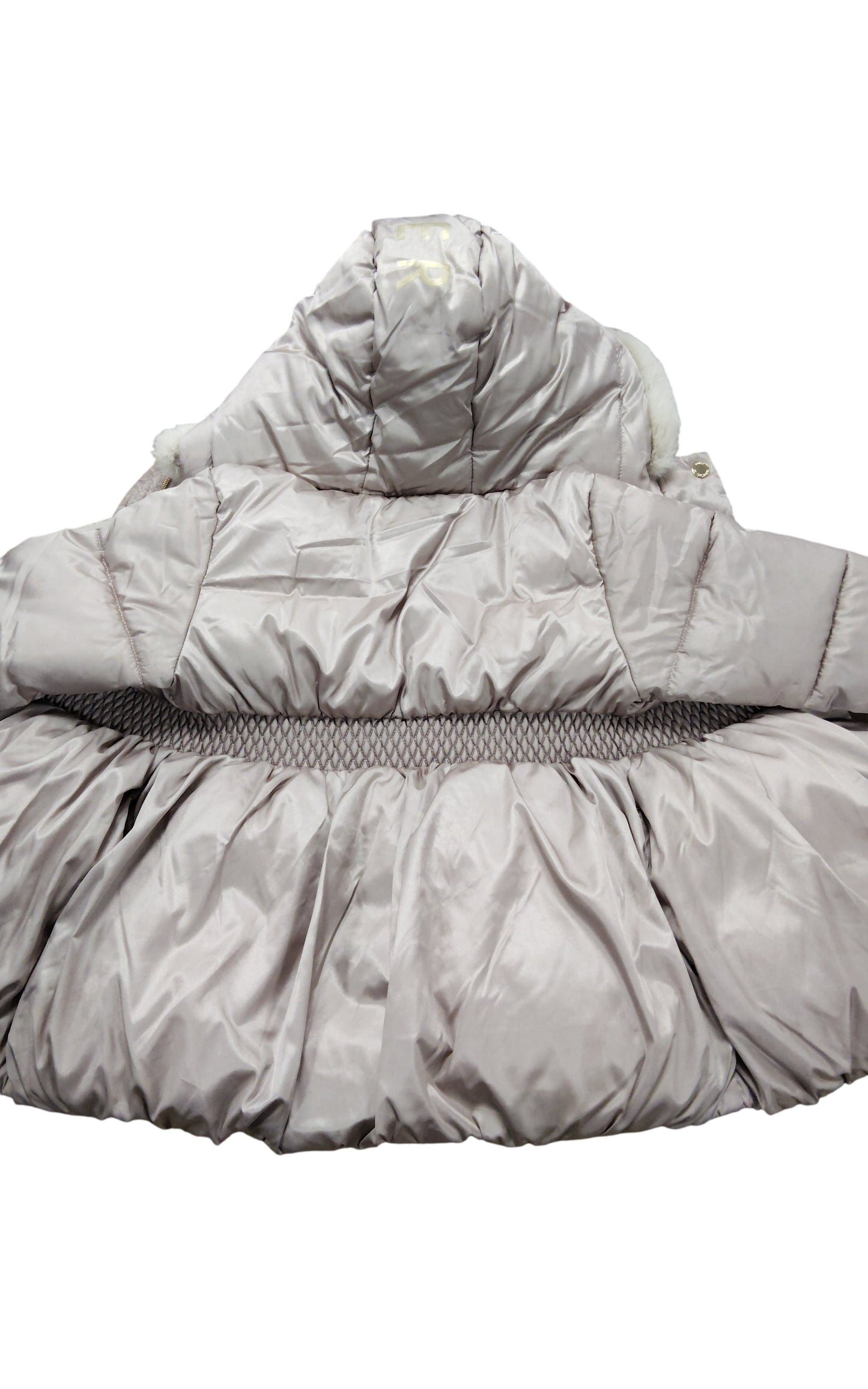 Baker By Ted Baker Baby Girls Puffer Jacket UK 2-3 Years Faux Fur Trim