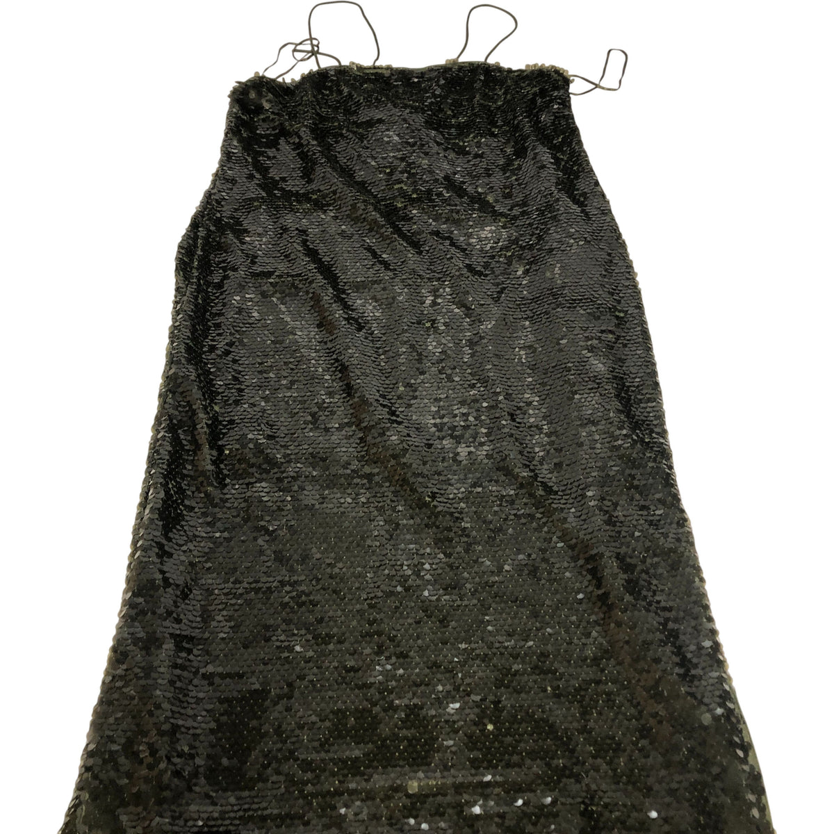 Sequin Midi Dress Women's Evening Party Wear Green Slip UK16