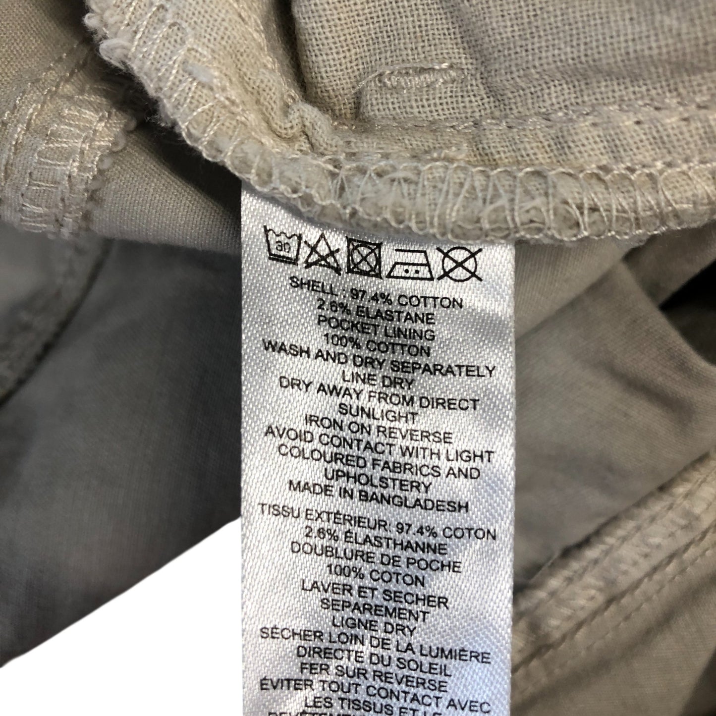 French Connection Chinos Trousers Regular Men's Beige Cotton Casual Fit 42W 30L