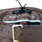 River Island Brown Belted Mini Skirt UK12 Women's Leather Look A-Line