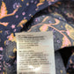 Floral Print Jumpsuit Girls Long Sleeve Lyocell Navy Blue
