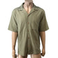 River Island Studios Khaki Shirt UK L Men's Short Sleeve Button Up Fashion
