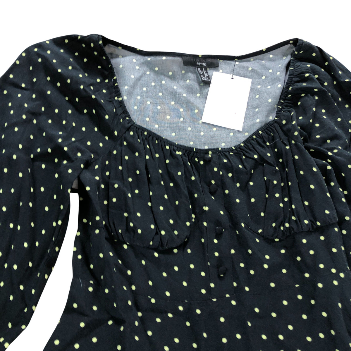 Polka Dot Mini Dress UK6 Women's Petite Black