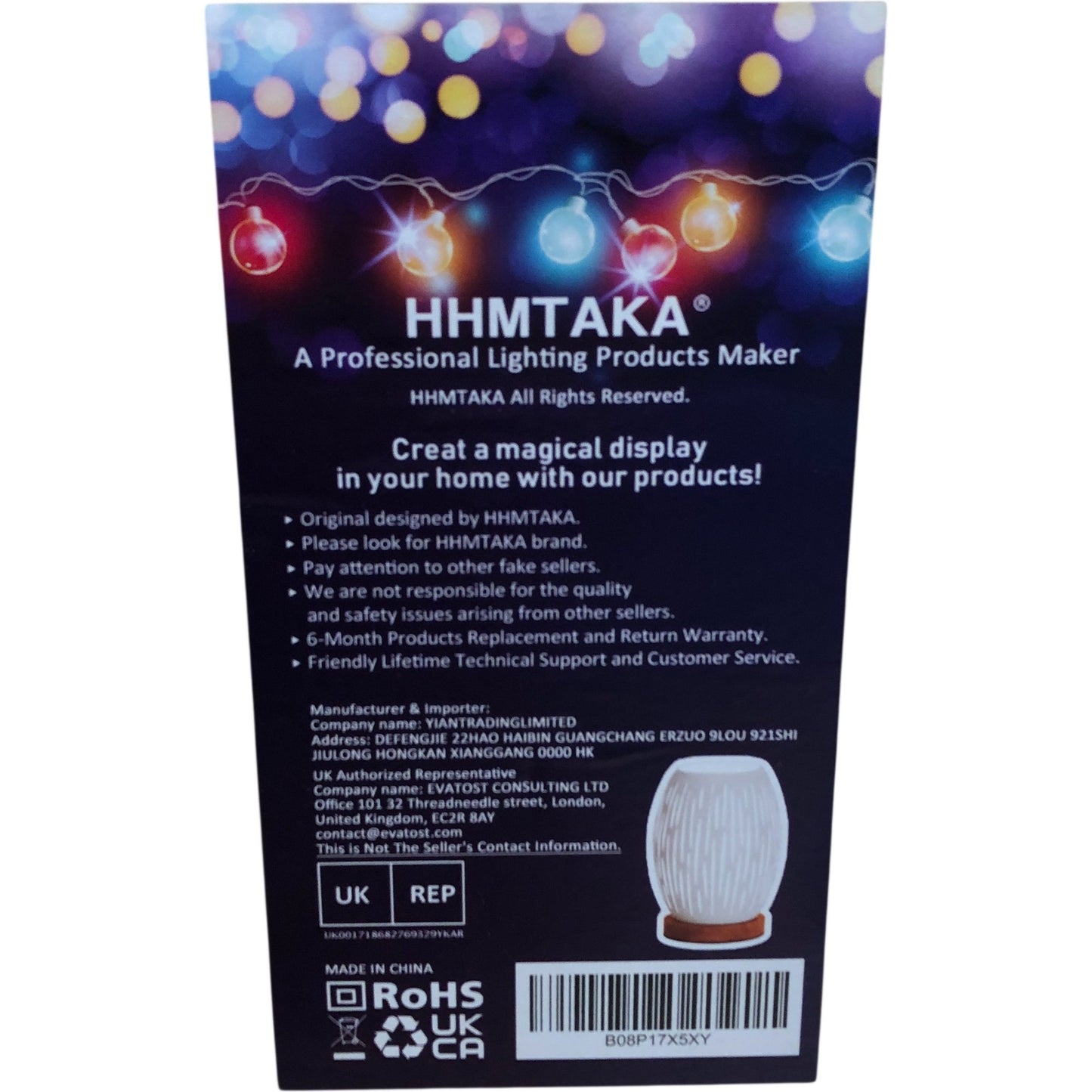 HHMTAKA HMT-C50 Decorative Table Lamp Stylish LED Light White Unique Design