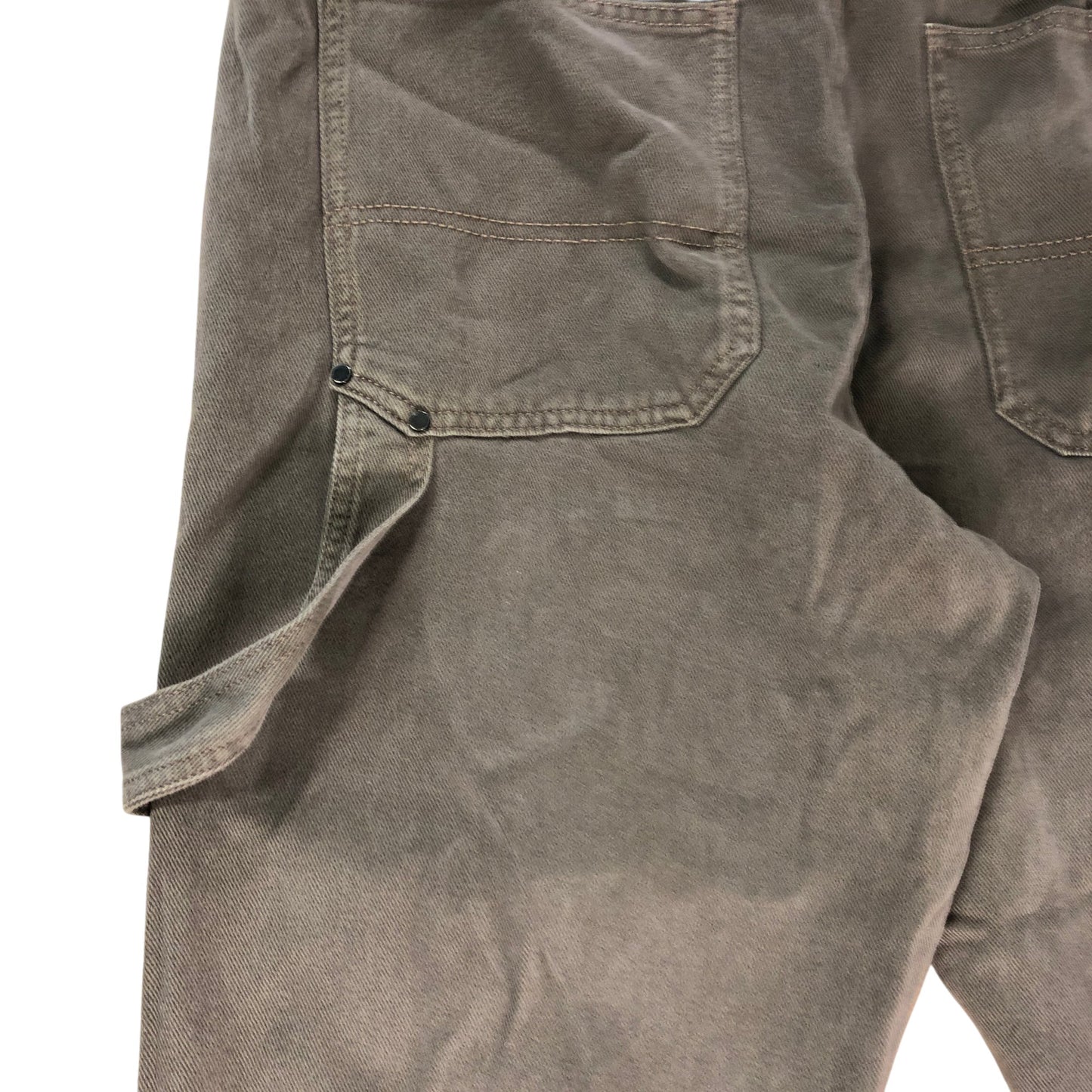 River Island W36 L34 Straight Cargo Trousers Men's Brown Cotton Durable