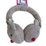 Kids Reindeer Earmuffs Soft Plush Christmas Accessory