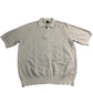 Boss Men’s Short Sleeve Polo Shirt M Zip Neck Knit Top Light Grey Size M