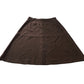 Brown Midi Skirt Women's Polyester Flared Casual Wear