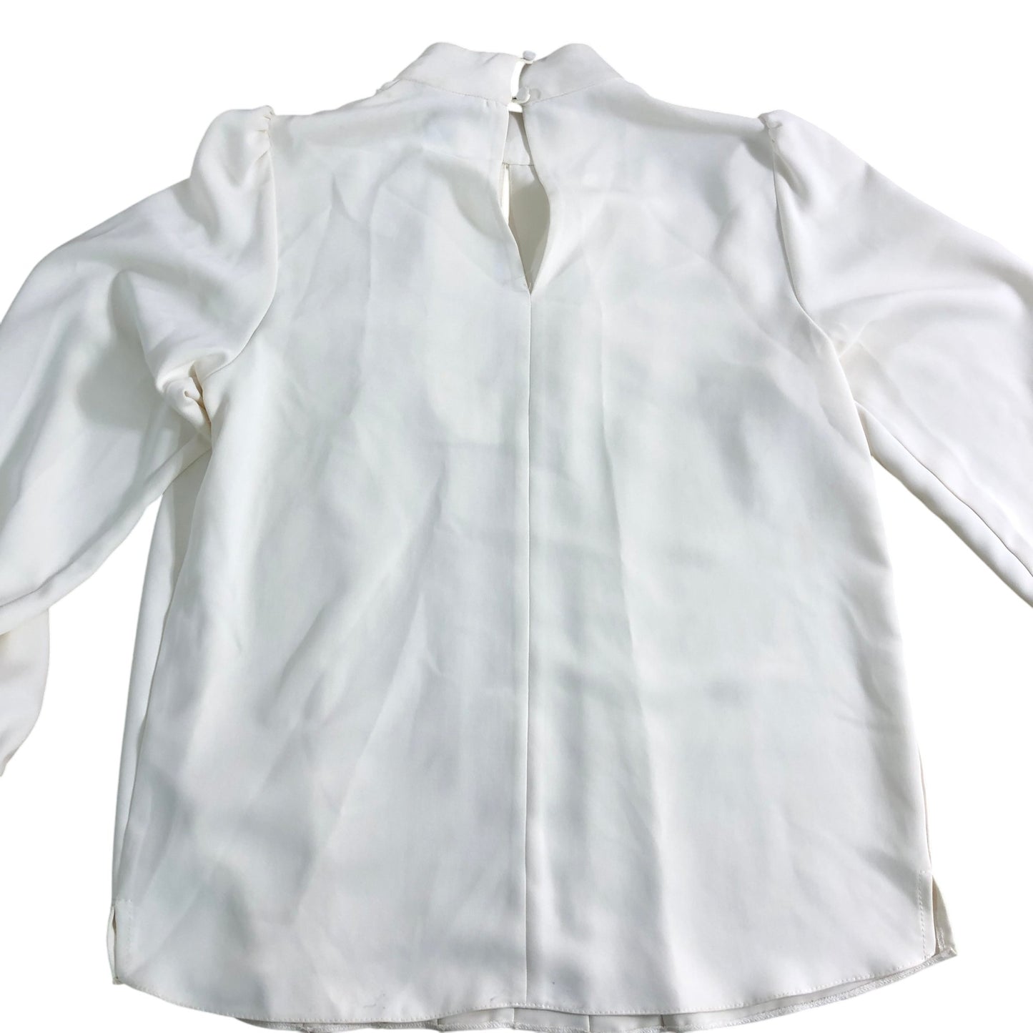 River Island Women's Elegant White Blouse UK 6 Embroidered Floral Detail Top