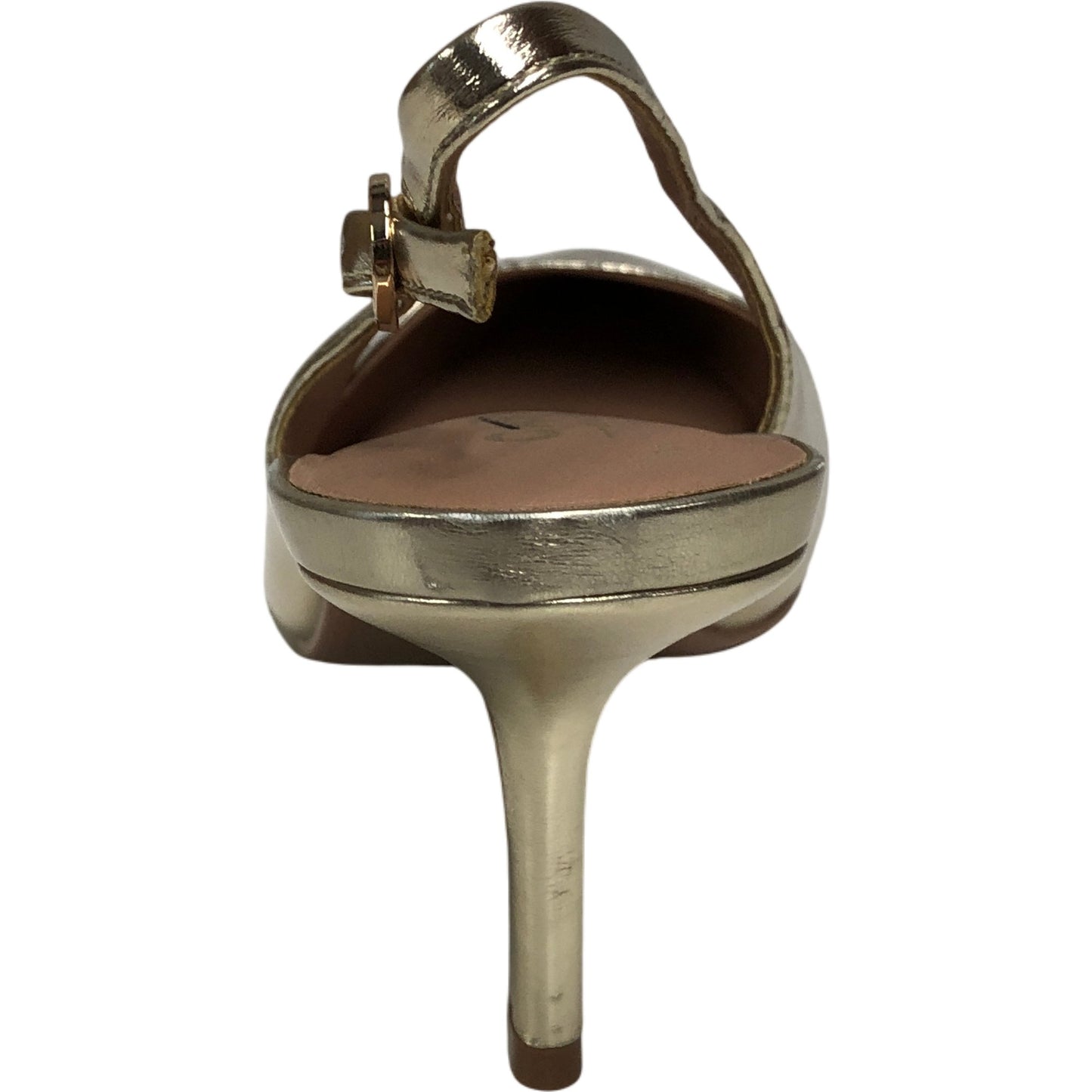 Carvela Slingback Heels UK7 Women's Gold Metallic Pointed Toe Stylish Shoes