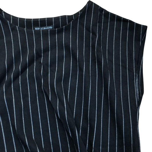 River Island Black Striped Tie Front Top