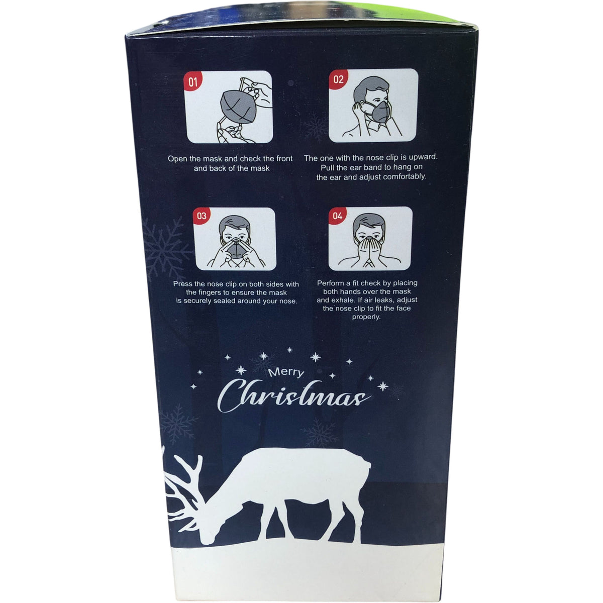 StaSeef FFP2 NR Face Mask CTPL-0020 High Filtration 94% Santa Design 20 PCS