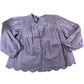 RIVER ISLAND Girls Blouse Size 5-6 Years Lilac Embroidered Button Up Top