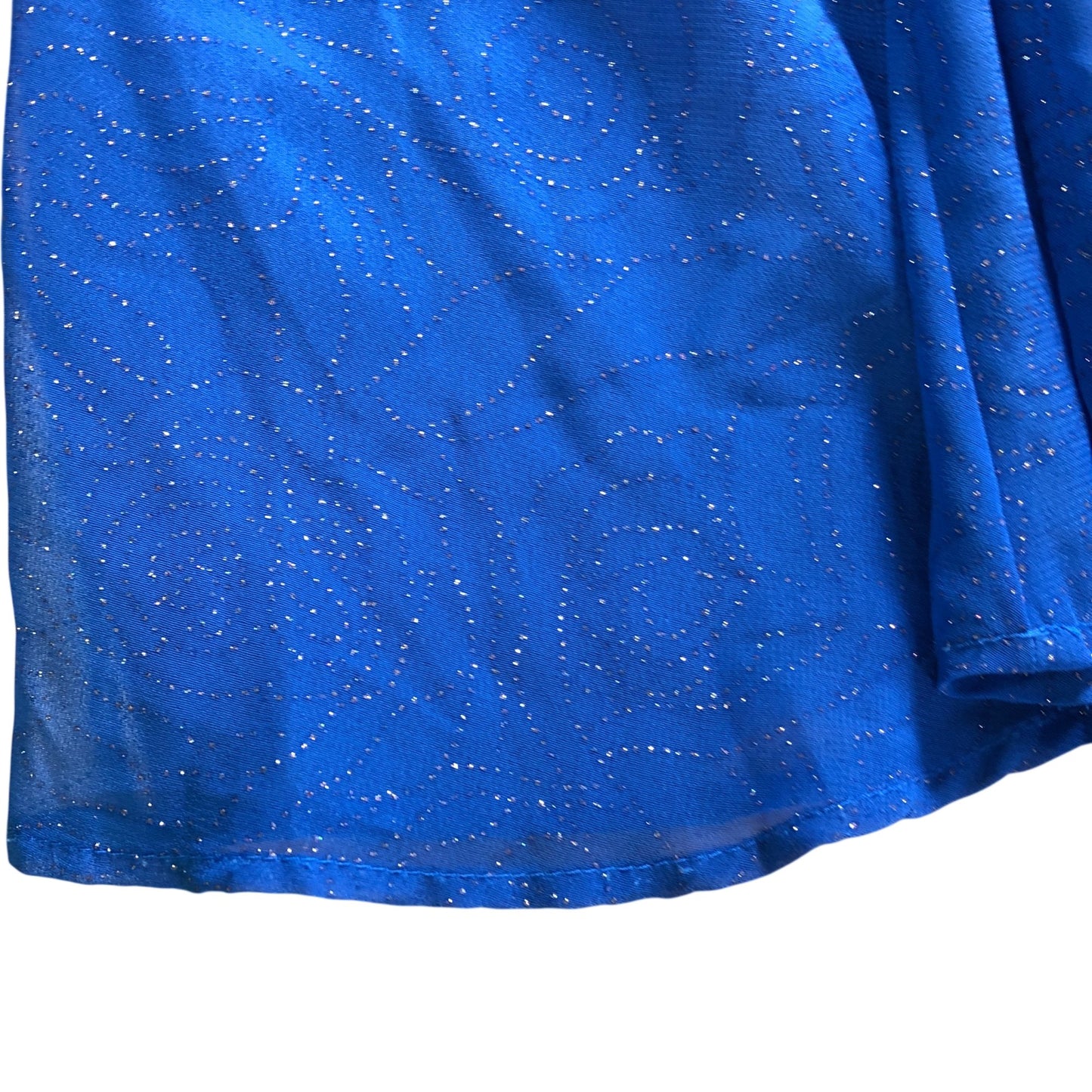 River Island Women's Blue Dress UK8 Ruffle Detail Long Sleeve Party Dress