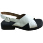 Camper Dana UK7 Women's White Leather Slingback Sandals