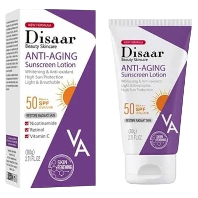 Disaar Anti-Aging Sunscreen Lotion SPF50 PA+++ 80g Skin Protection Lotion