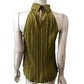 Rivers Island Studio Halter Neck Top Size 10 Women's Khaki Pleated Design