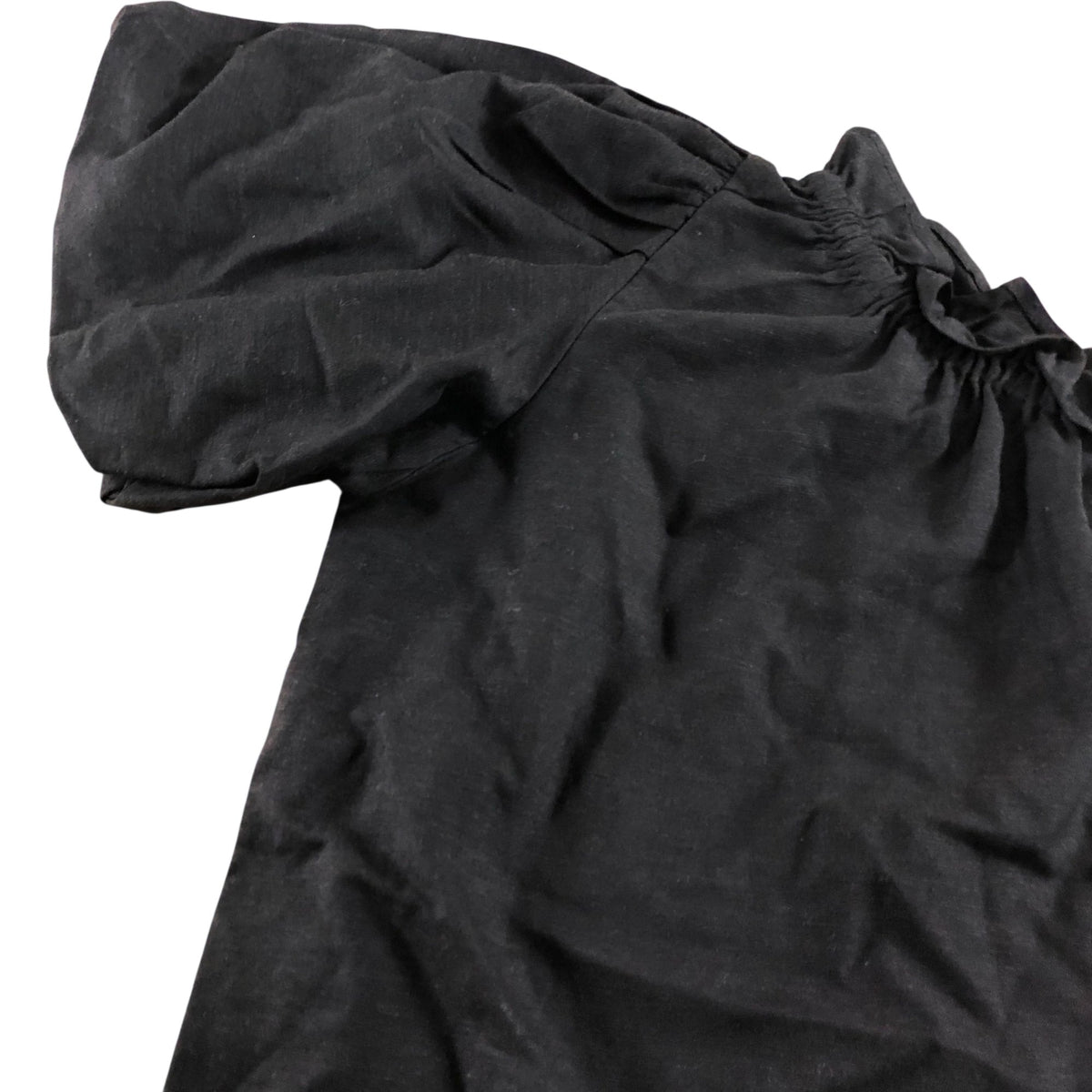 River Island Black Off Shoulder Top Women's Ruffle Sleeve