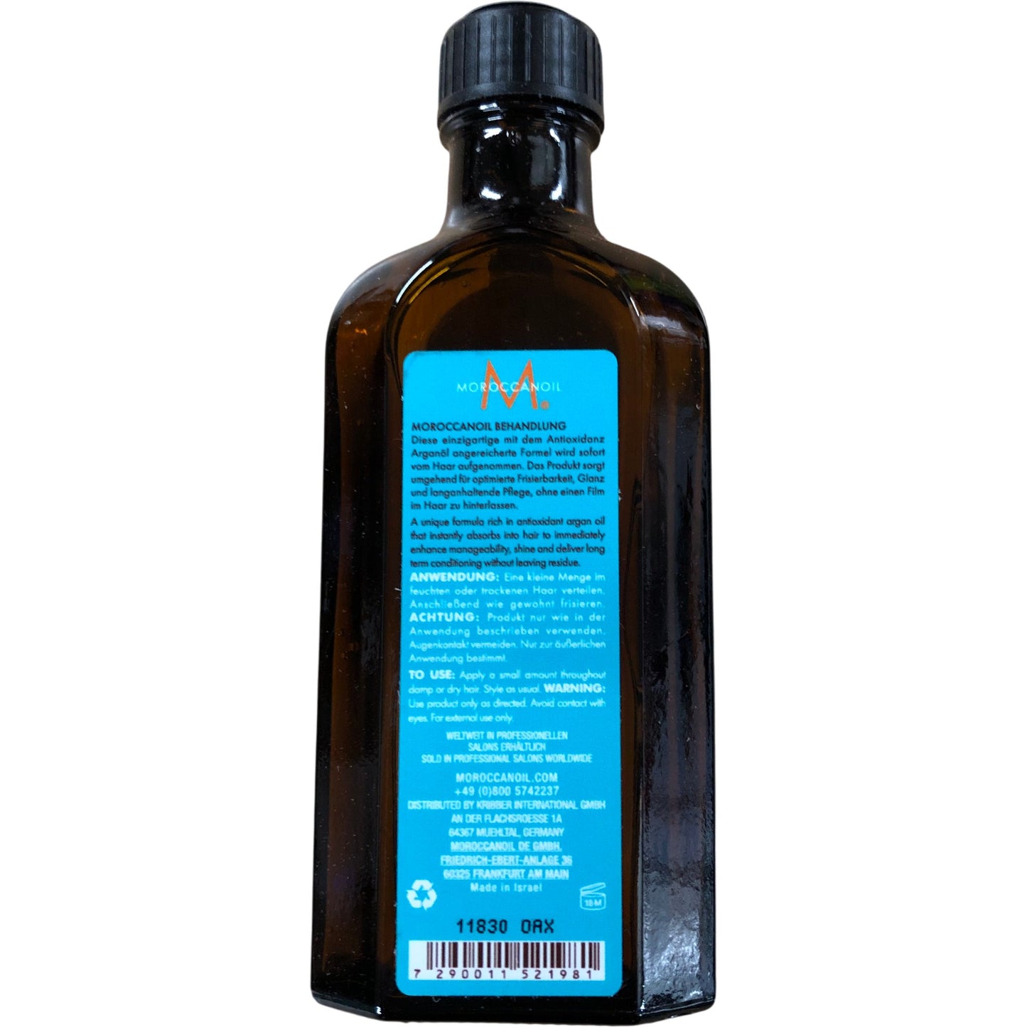 MOROCCANOIL Treatment 125ml Hair Care For All Hair Types Alcohol Free