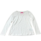 Women's Long Sleeve Top White Cotton Casual Wear Fashion UK12