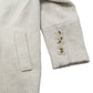 Women's Herringbone Coat Beigey White Single Breasted Size M