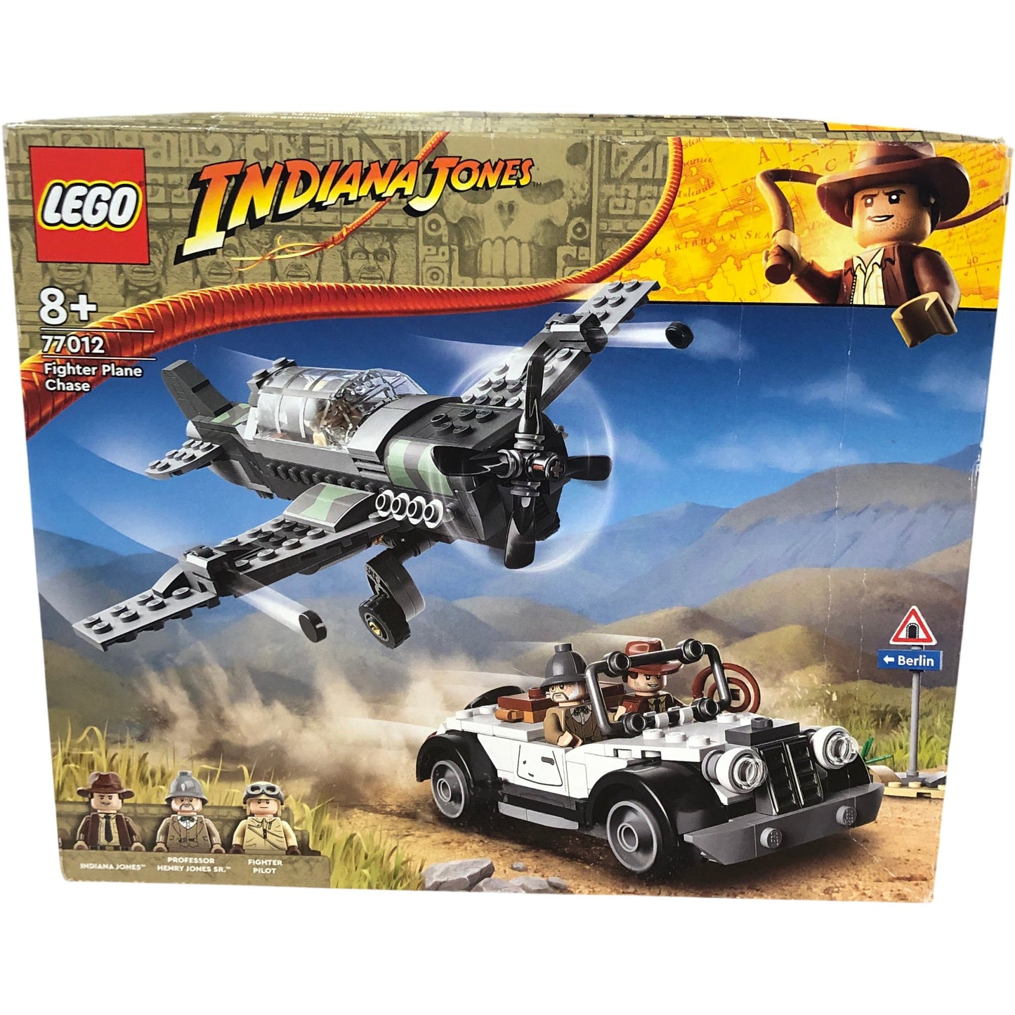 LEGO INDIANA JONES Fighter Plane Chase Set 77012 Complete Building Toy