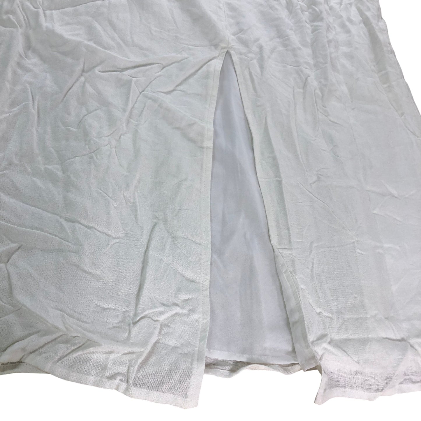 River Island Women's White Maxi Skirt UK16 Elasticated Waist
