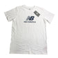 New Balance 15-16Y White Short Sleeve Logo T-Shirt Boys Sportswear Activewear