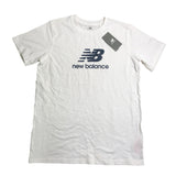 New Balance 15-16Y White Short Sleeve Logo T-Shirt Boys Sportswear Activewear