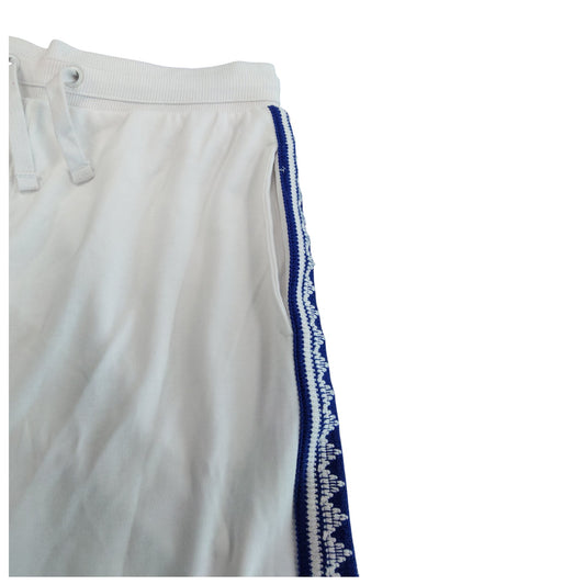 River Island Boys White Shorts UK11-12 Years Elasticated Waist Blue Trim