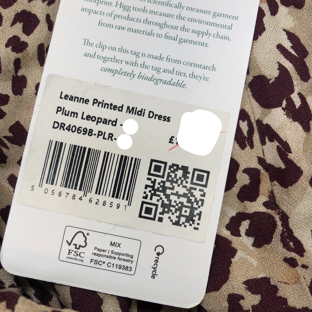 Baukjen Leanne Printed Midi Dress Plum Leopard