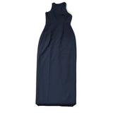 Jarlo Navy Blue Dress Women's Elegant Midi Length Embellished Neckline Size 8
