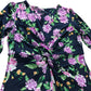 Crew Clothing Company Floral Print Midi Dress UK14 Women's Twist Tie Navy