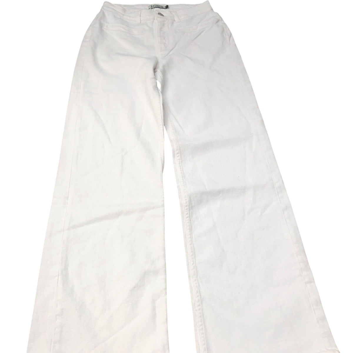 Baukjen Women's White Straight Leg Trousers UK Size 12