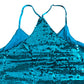 Dancing Leopard Sequin Tank Top Women's Teal Sparkly