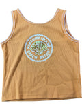 RIVER ISLAND Girls Tank Top UK11-12 Years Orange Paradise Island Beach Resort
